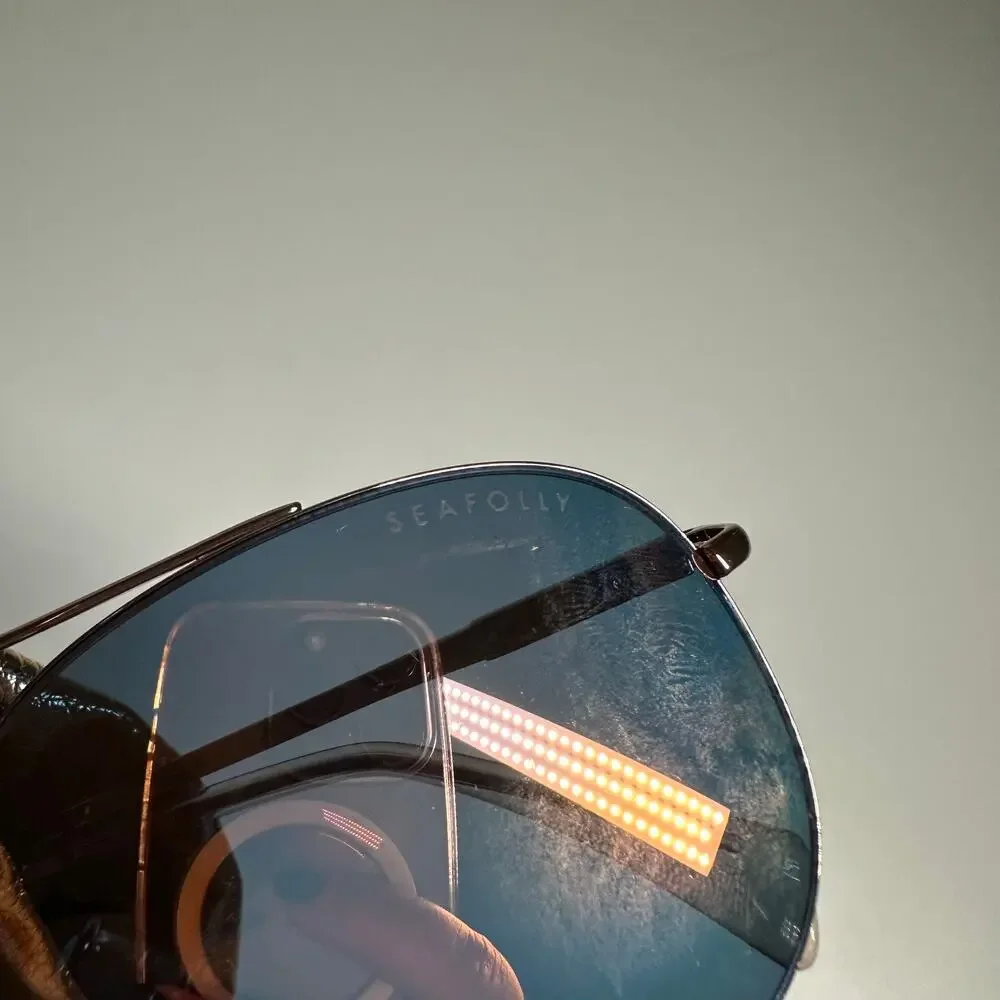 NEW Seafolly Pink Rose Gold Aviator Sunglasses